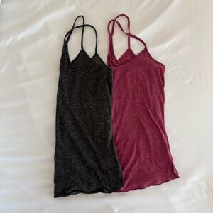 Urban Outfitters Black and Fuchsia Camisoles